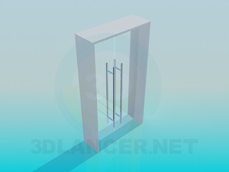 modello 3D Porte in vetro - anteprima