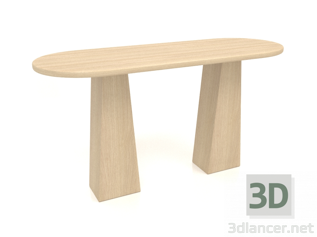 modello 3D Tavolo RT 10 (1400x500x750, legno bianco) - anteprima