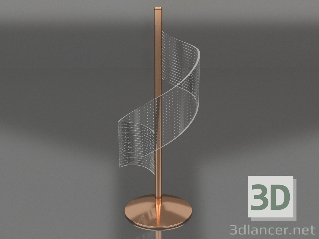 modello 3D Lampada da tavolo Ilina oro (08042-T,33) - anteprima