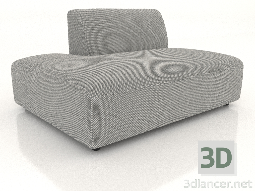 modello 3D Modulo divano 1 posto (XL) 83x100 allungato a sinistra - anteprima