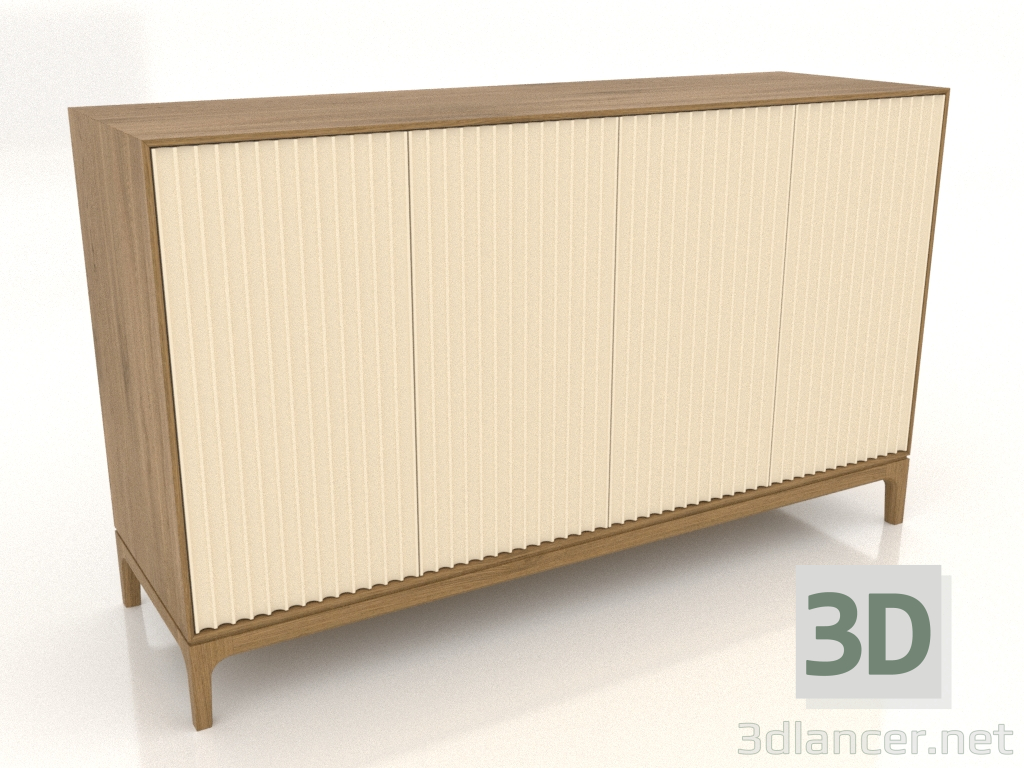3d model Mueble de TV FARGO con fachadas fresadas 1600x500x950 mm (vainilla, roble natural, opción 2) - vista previa 3d model Mueble de TV FARGO con fachadas fresadas 1600x500x950 mm (vainilla, roble natural, opción 2) - vista previa