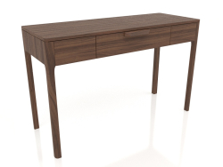 Escrivaninha com acabamento em folheado de nogueira (119,8 x 45 x 75,5 cm)