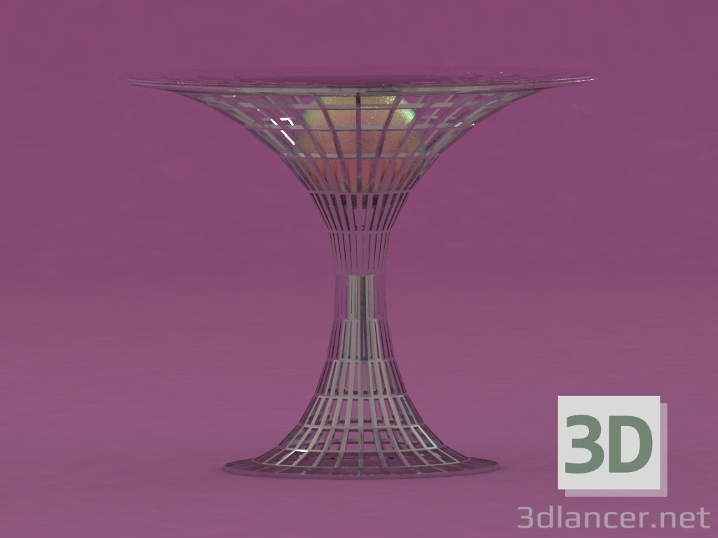 modello 3D Buffet di tavolini da cocktail. - anteprima