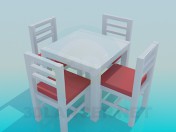 Tea table with chairs
