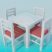 3d model Tea table with chairs - preview