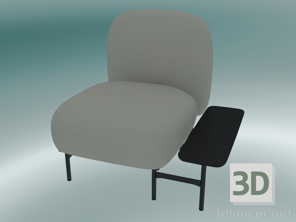 3d model Isole Modular Seat System (NN1, High Back Seat with Rectangular Table on the Left) - preview