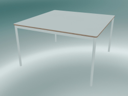 Square table Base 128x128 cm (White, Plywood, White)
