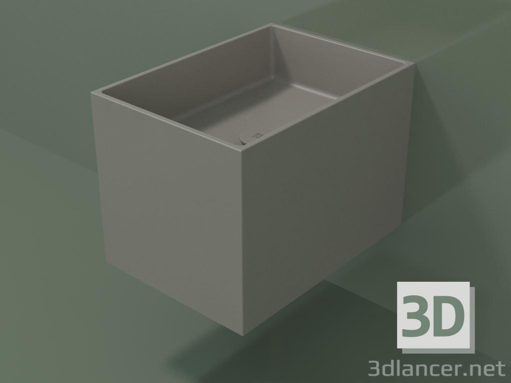 3D modeli Duvara monte lavabo (02UN12301, Clay C37, L 36, P 50, H 36 cm) - önizleme