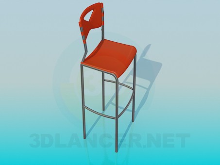 3d модель Високий стілець – превью 3d модель Високий стілець – превью