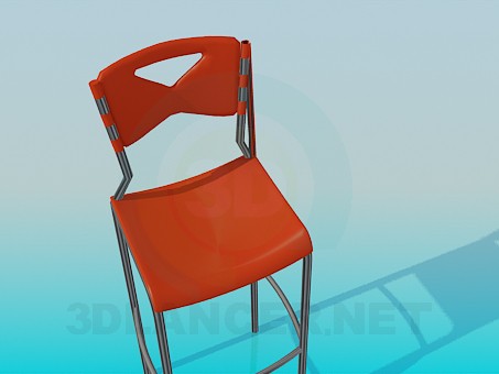 3d модель Високий стілець – превью 3d модель Високий стілець – превью