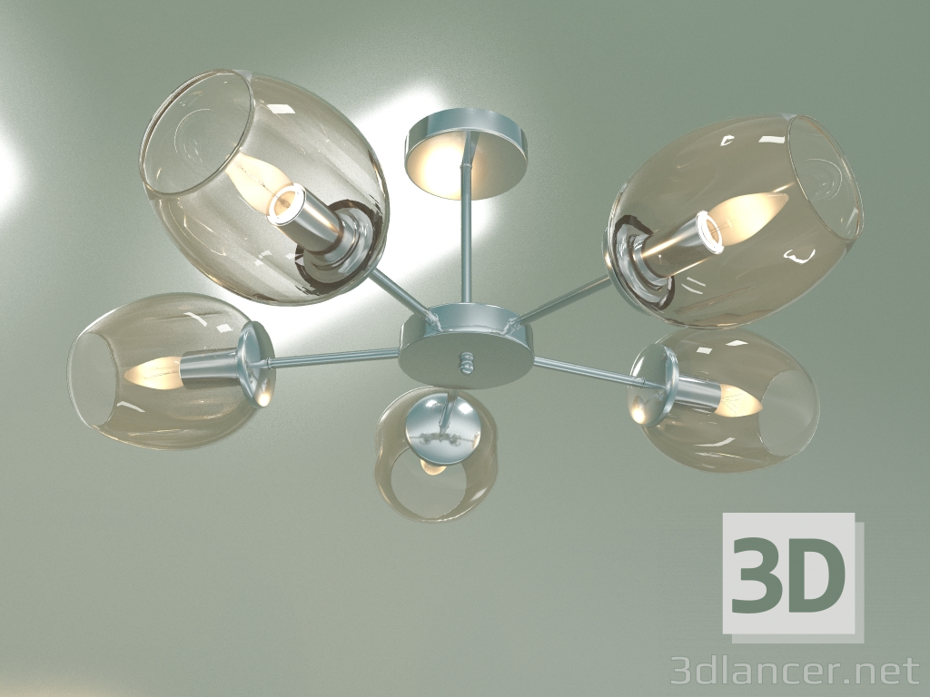 3D Modell Deckenlüster Polla 30154-5 (Chrom) - Vorschau
