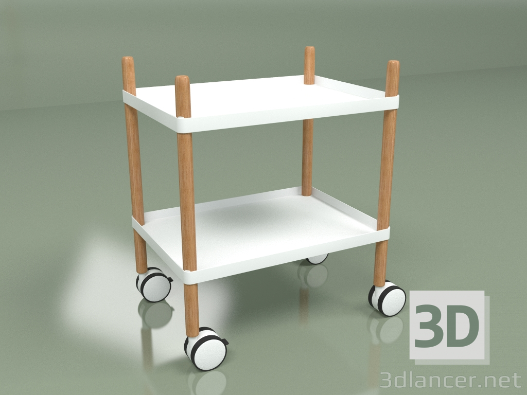 modello 3D Tavolino Morning 50x36 (bianco) - anteprima