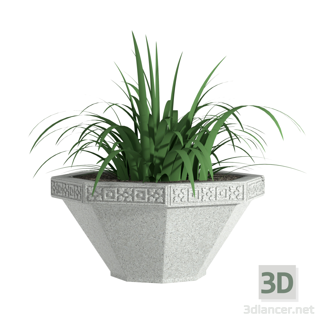 Blumentopf K3 3D-Modell kaufen - Rendern