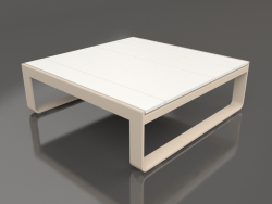 Кофейный столик 90 (White polyethylene, Sand)