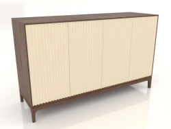 TV stand FARGO with milled facades 1600x500x950 mm (vanilla, tobacco oak, option 2)