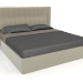modèle 3D Lit avec mécanisme de levage, finition laquée gris-beige brillante, éco-cuir PU78 (216,6 x 218,8 x 1 - preview