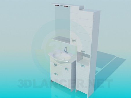 3d модель Мебель в ванную – превью 3d модель Мебель в ванную – превью