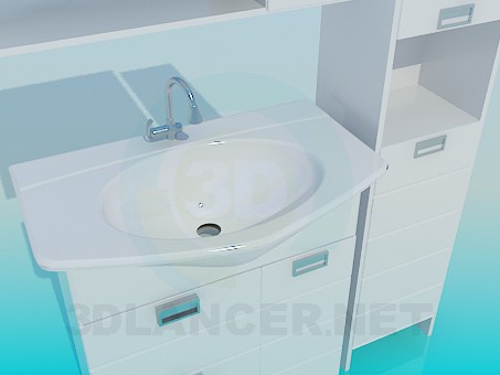 3d модель Мебель в ванную – превью 3d модель Мебель в ванную – превью