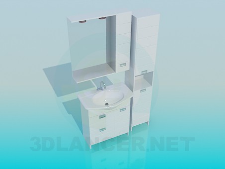 3d модель Мебель в ванную – превью 3d модель Мебель в ванную – превью