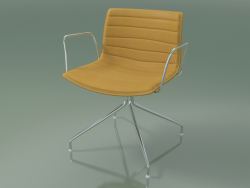 Chair 3123 (swivel, with armrests, chrome, with removable upholstery)