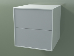 Doppelbox (8AUACB01, Gletscherweiß C01, HPL P03, L 48, P 50, H 48 cm)