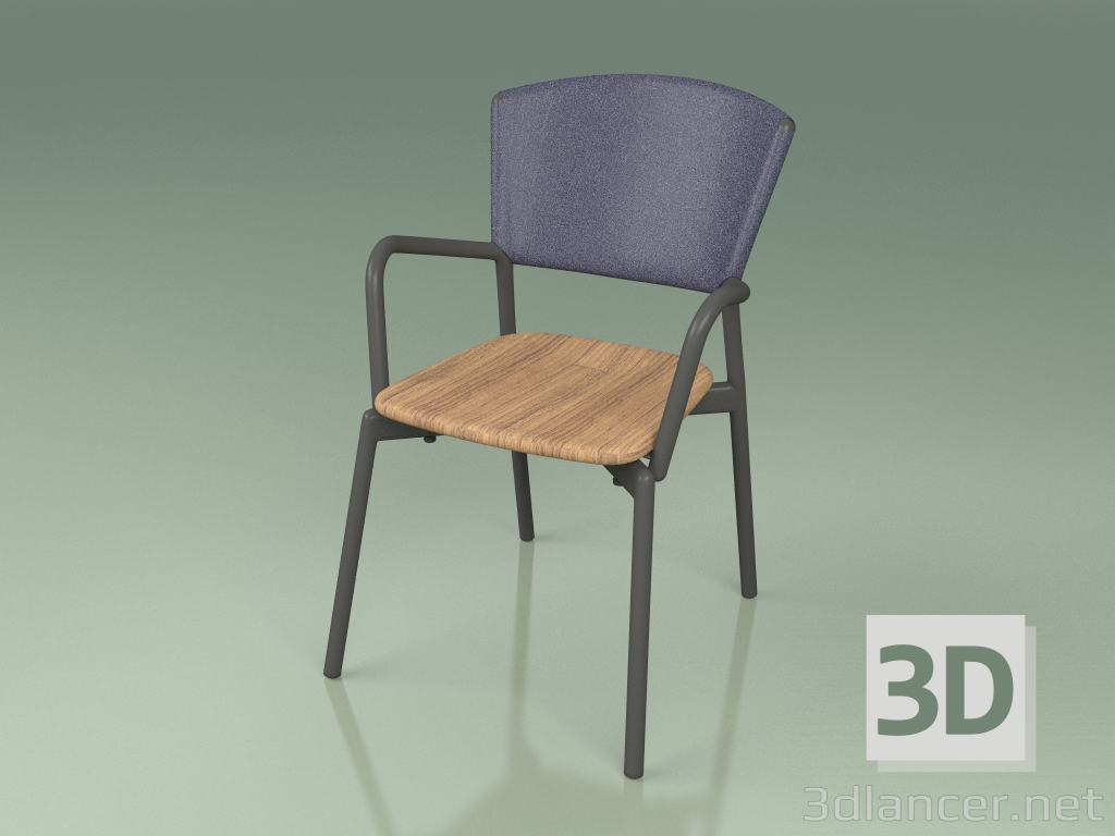 3D Modell Sessel 021 (Metal Smoke, Blau) - Vorschau