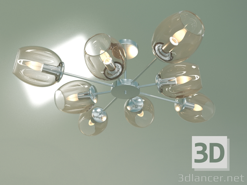 modello 3D Lampadario a soffitto Polla 30154-8 (cromo) - anteprima