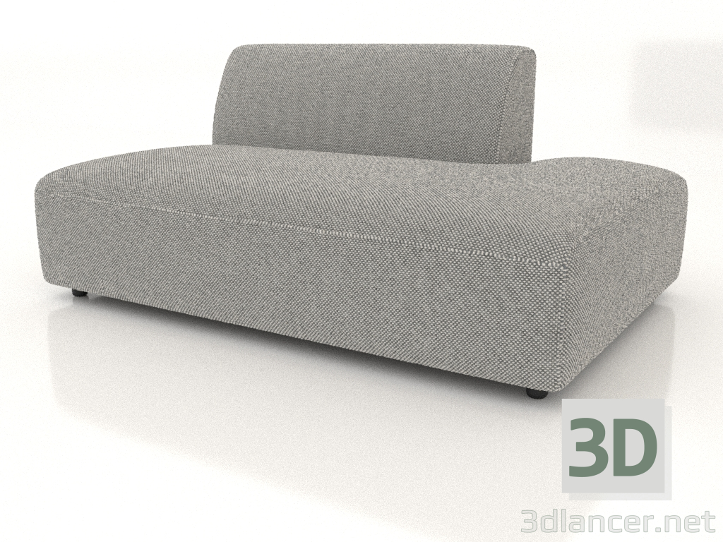 3d model Sofa module 1 seater (XL) 103x100 extended to the right - preview