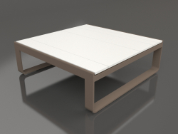 कॉफी टेबल 90 (सफेद पॉलीथीन, कांस्य)