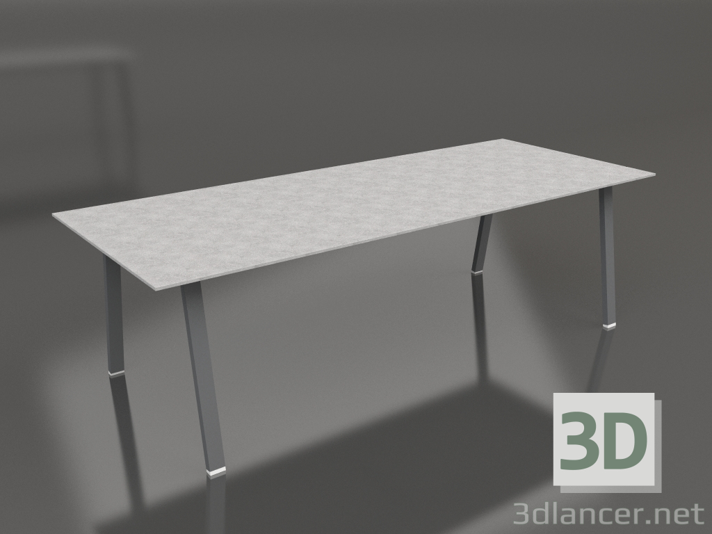 modello 3D Tavolo da pranzo 250 (Antracite, DEKTON) - anteprima