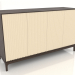 Modelo 3d Móvel de TV FARGO com fachadas fresadas 1600x500x950 mm (baunilha, carvalho escuro, opção 2) - preview