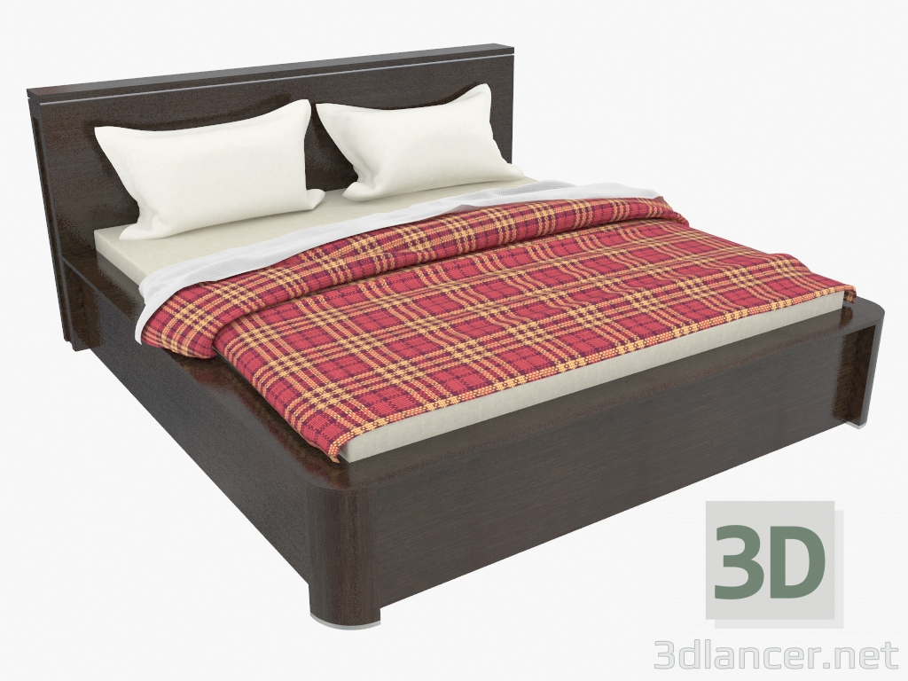 3d модель Кровать двуспальная 213х100х230 (460-03) – превью