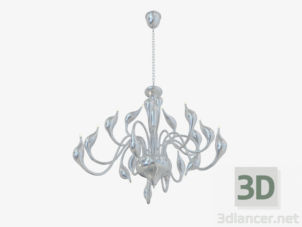 modello 3D Ciondolo lampadario Cigno Collo (751184) - anteprima