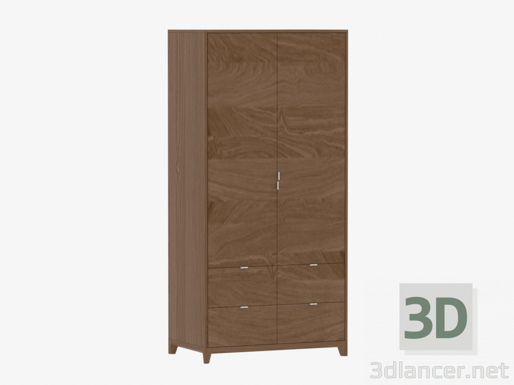 3d model Wardrobe CASE № 4 - 1000 with drawers (IDC018001000) - preview