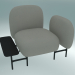 3D modeli İsole modüler koltuk sistemi (NN1, sağda dikdörtgen tablalı koltuk, solda kolçak) - önizleme