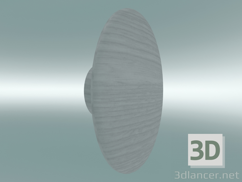 3D Modell Kleiderhaken Dots Wood (Ø17 cm, Grau) - Vorschau