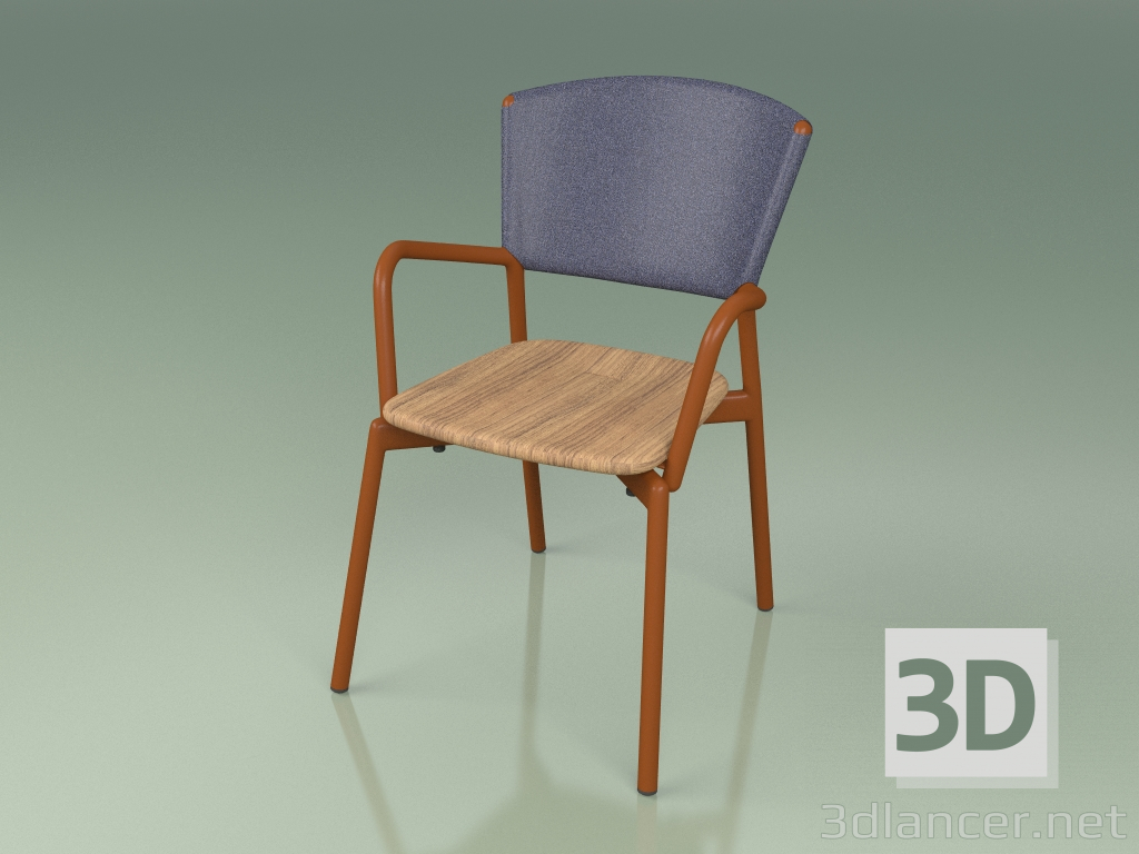 3D Modell Sessel 021 (Metall Rost, Blau) - Vorschau