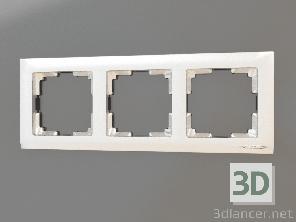 3D modeli 3 direk için çerçeve Stark (gümüş) - önizleme