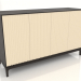 Modelo 3d Móvel de TV FARGO com fachadas fresadas 1600x500x950 mm (baunilha, carvalho wengué, opção 2) - preview