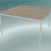 3d модель Стол квадратный Base 128x128 cm (Oak, White) – превью