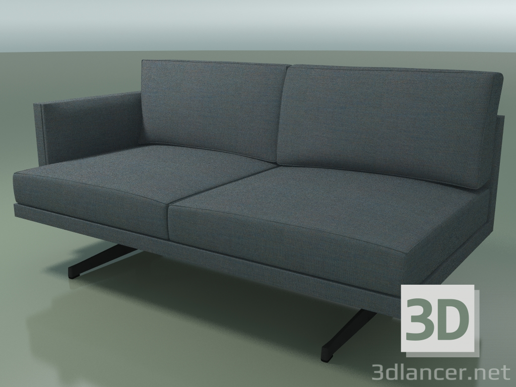 3d model End module 5234 (armrest on the right, H-legs, one-color upholstery) - preview