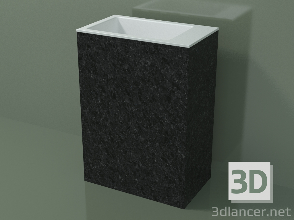 3D modeli Ayaklı lavabo (03R136103, Nero Assoluto M03, L 60, P 36, H 85 cm) - önizleme