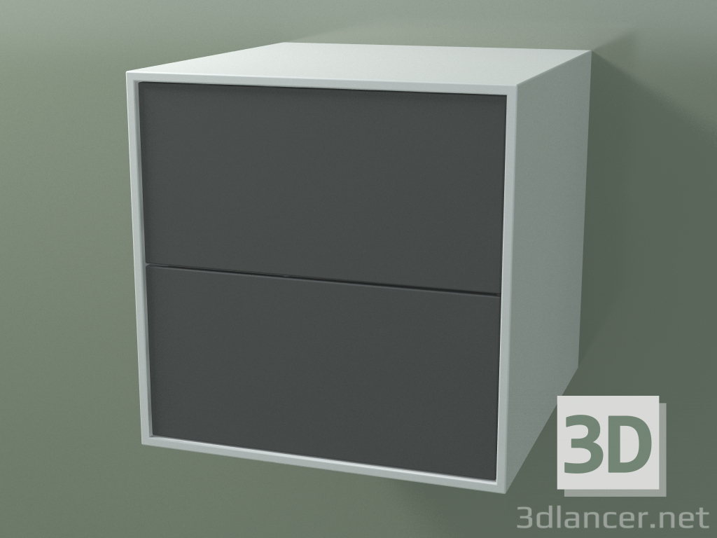 modèle 3D Boîte double (8AUACB01, Glacier White C01, HPL P05, L 48, P 50, H 48 cm) - preview