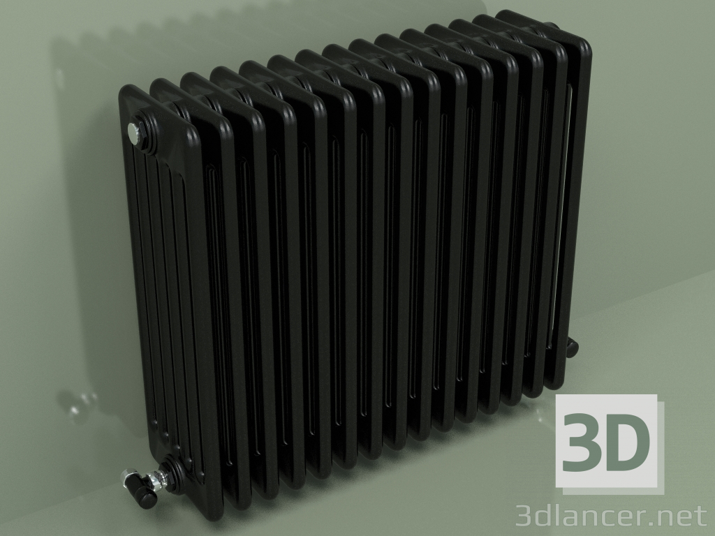 modèle 3D Radiateur TESI 6 (H 600 15EL, Noir - RAL 9005) - preview