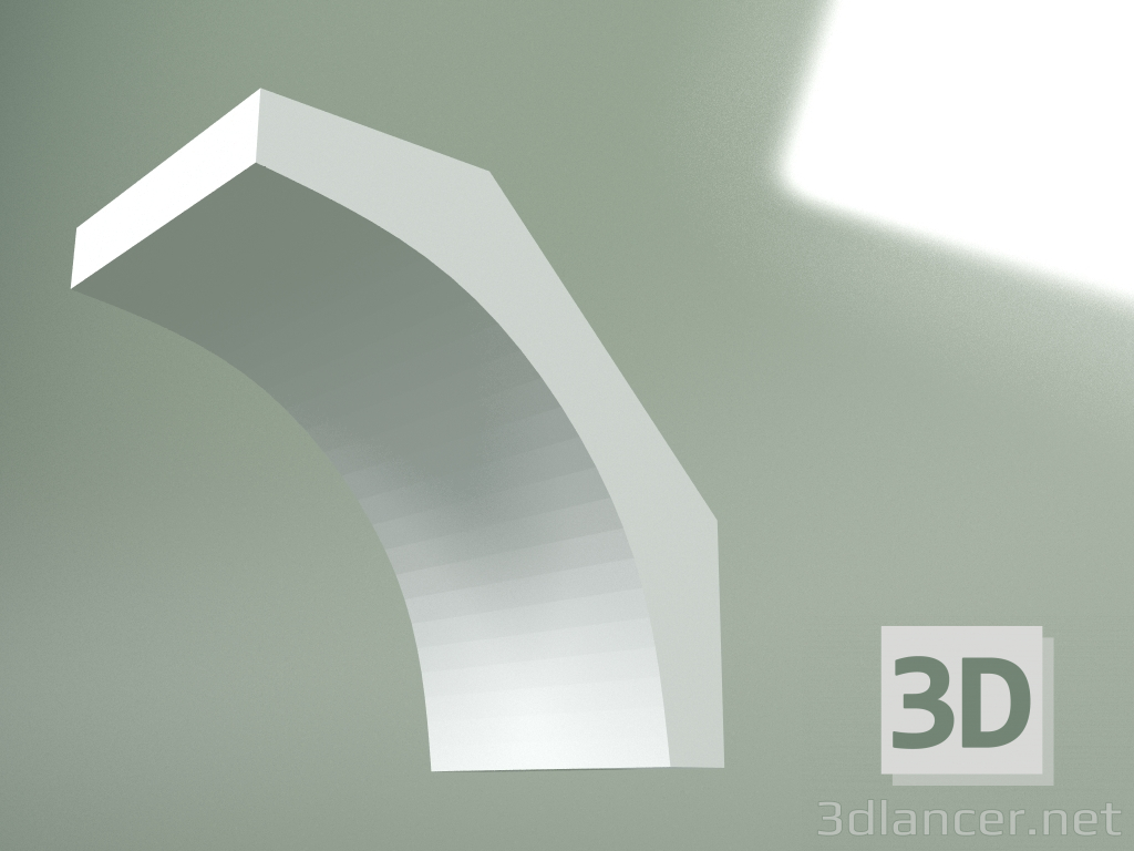 3D modeli Alçı korniş (tavan kaidesi) KT231 - önizleme