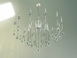 Hanging chandelier Telao 10110-12 (chrome-smoky crystal Strotskis)