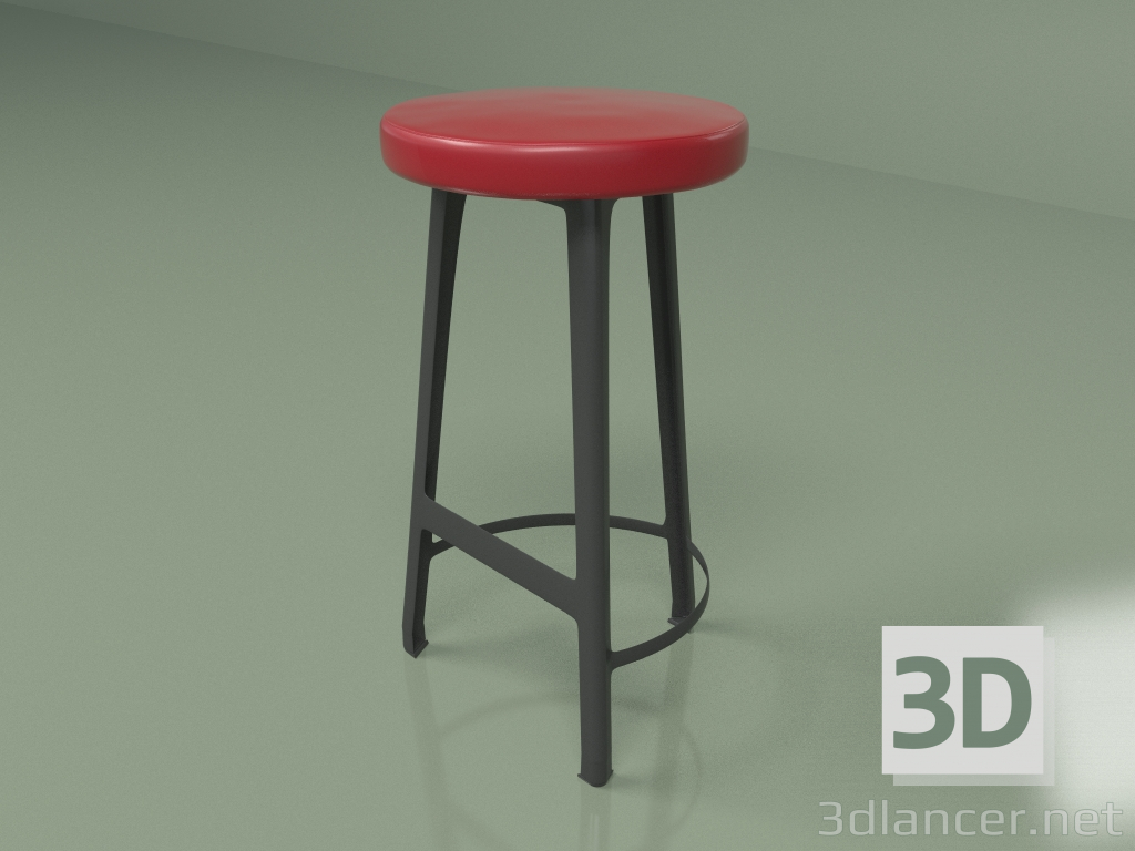 modello 3D Sedia semibar Altezza di fabbrica 69 - anteprima