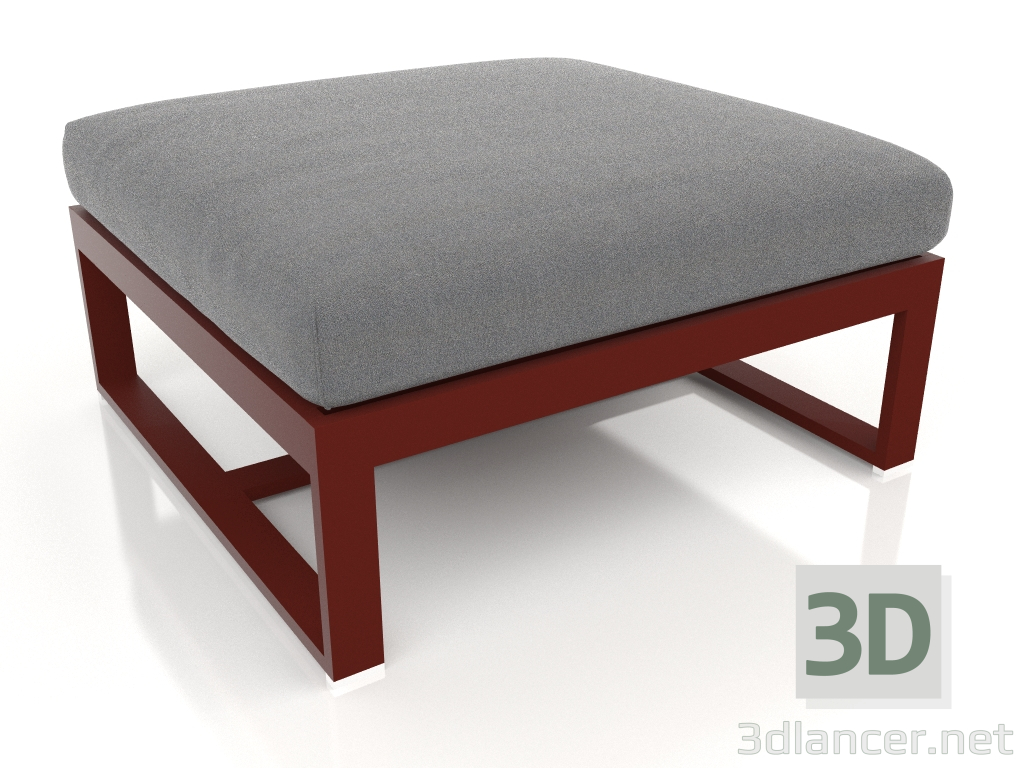 3d model Sectional pouf (Wine red) - preview