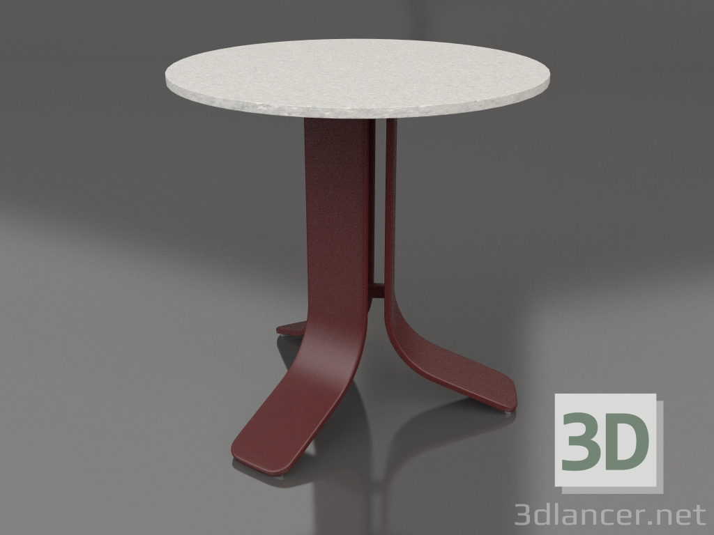 modello 3D Tavolino Ø50 (Rosso vino, DEKTON Sirocco) - anteprima