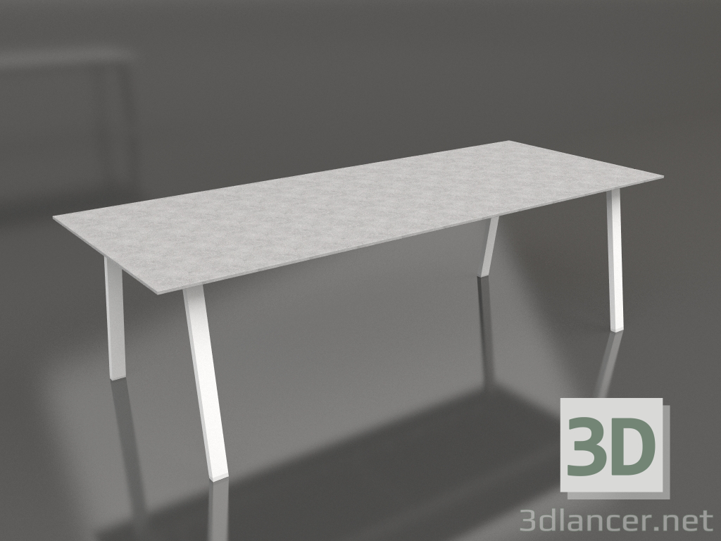 3D modeli Yemek masası 250 (Beyaz, DEKTON) - önizleme